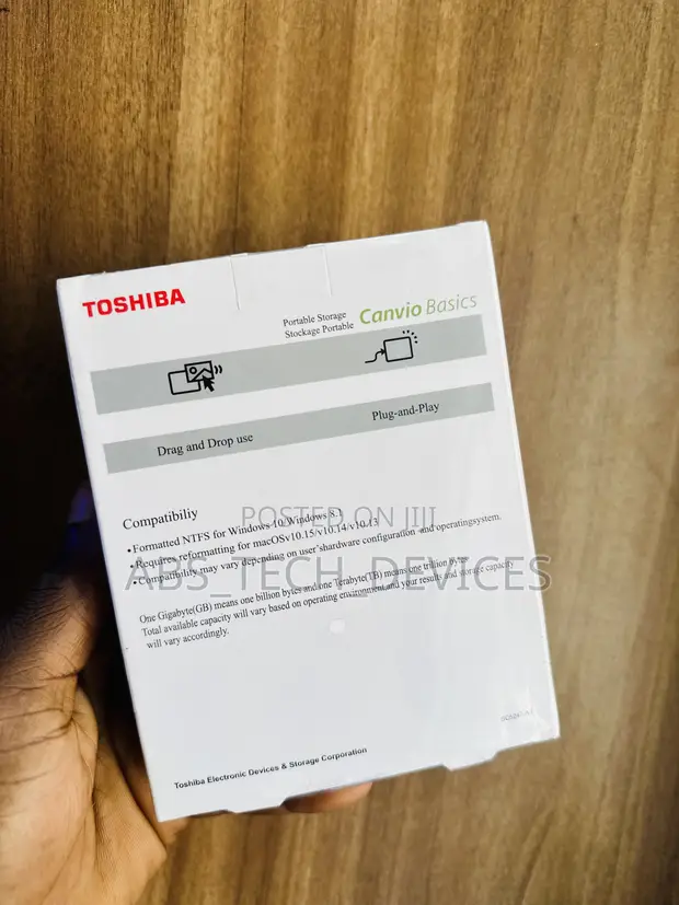 Toshiba Canvio Basics Slim 1TB External HDD - 1