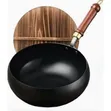 24cm Japanese-Style Potbelly Pot with Wooden Cover - 2