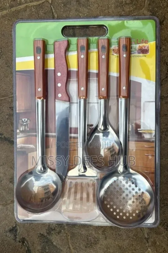 5-Piece Stainless Steel Kitchen Utensil Set - 1