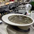 Sculptural Center Table with Black Glass Top - 3