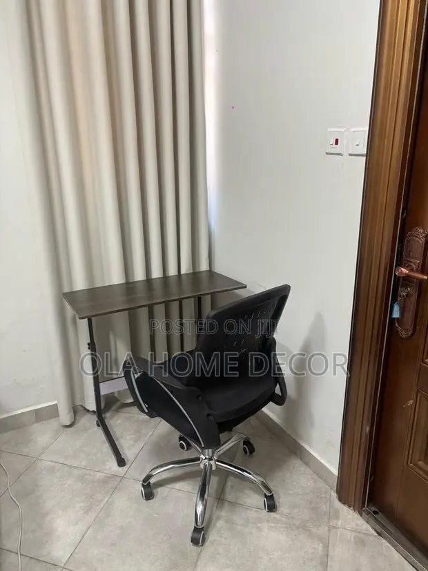 Adjustable Laptop Table with Swivel Chair - 1