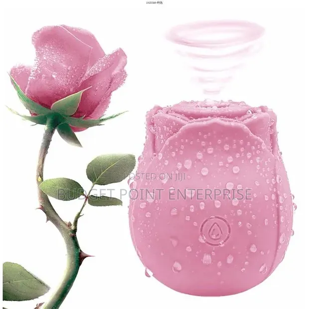 Rechargeable Rose Sucking Vibrator - Pink - 1