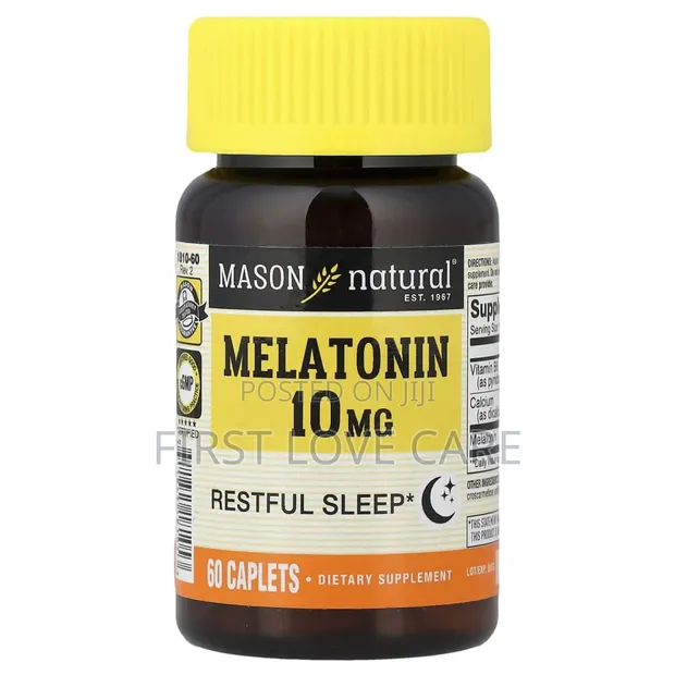 Mason Natural Melatonin 10mg, 60 Caplets - 1