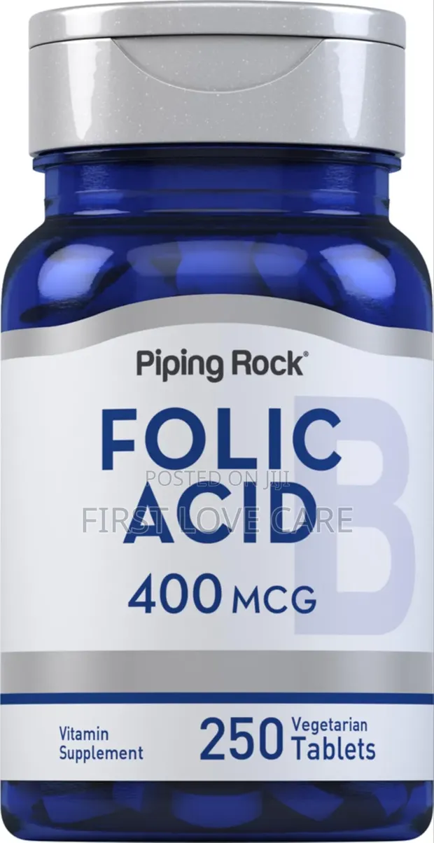 Piping Rock Folic Acid | 400mcg | 250 Vegetarian Tablets - 1