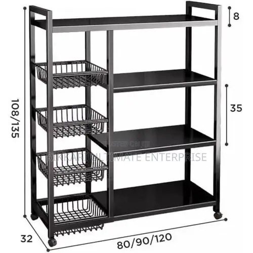 Kitchen Rack with Side Baskets - 1