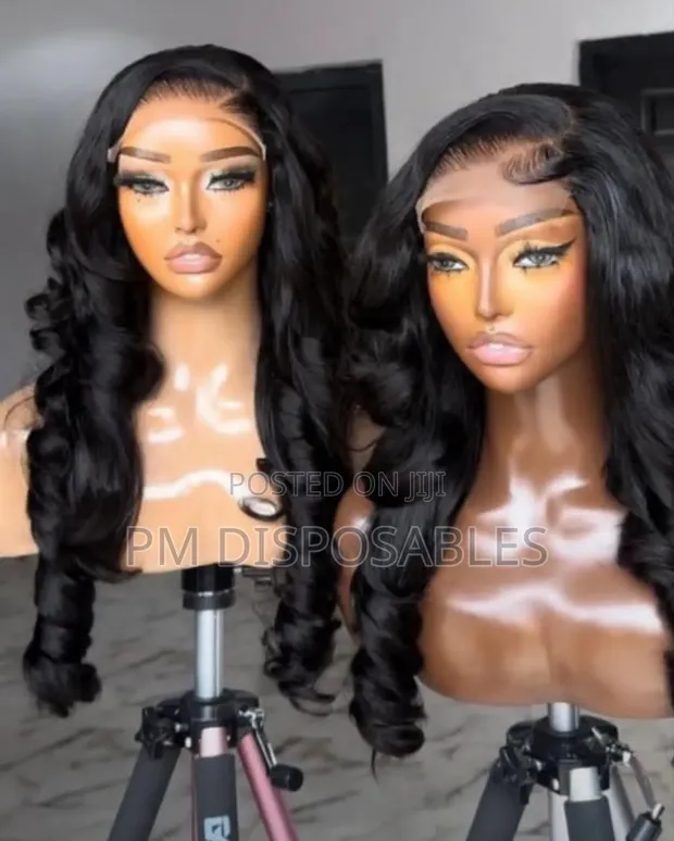 Human Hair Blend Bouncy Wig with Frontal - 1