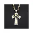 Men's High-Quality Gold-Plated Cross Pendant Necklace - 1