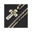 Men's High-Quality Gold-Plated Cross Pendant Necklace - 5