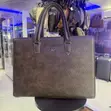 Giorgio Armani Leather Briefcase - Black - 3