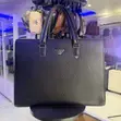 Giorgio Armani Leather Briefcase - Black - 4