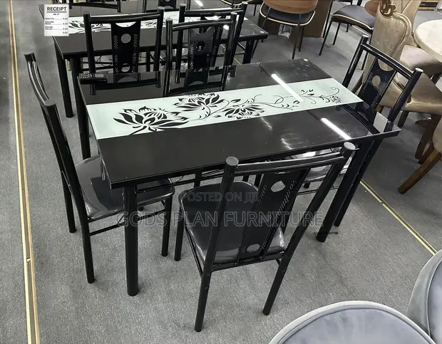4-Seater Glass Top Dining Set - 1