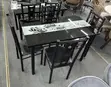 4-Seater Glass Top Dining Set - 1