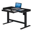 Adjustable Glass Top Computer Desk - 1