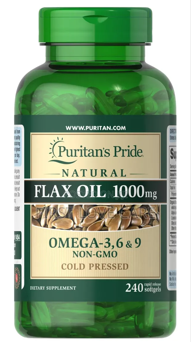 Puritan's Pride Non-GMO Natural Flax Oil 1000mg - 1