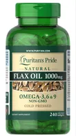 Puritan's Pride Non-GMO Natural Flax Oil 1000mg - 1