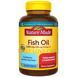 Nature Made Fish Oil 1000mg (300mg Omega-3) 90 Softgels