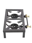 Durable Cast Iron Gas Burner Stove - 2 Burners - 2