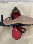 Ladies Black Heeled Sandals - 2