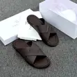 Loro Piana Men's Palm Slippers - Brown Croc Skin - 4