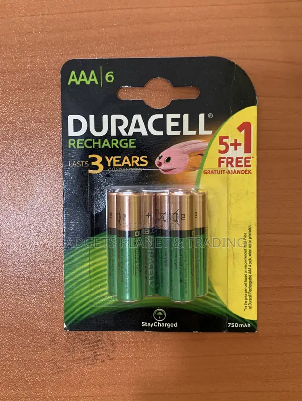 Duracell 3A AAA 6pcs Rechargeable Battery - 750mAh - 1