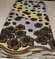 Metallic Glitter Ombre Lace Fabric with Floral Embellishments - 3