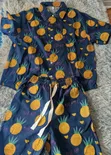 Men's Pineapple Print Navy Blue 2-Piece Short Set - 1