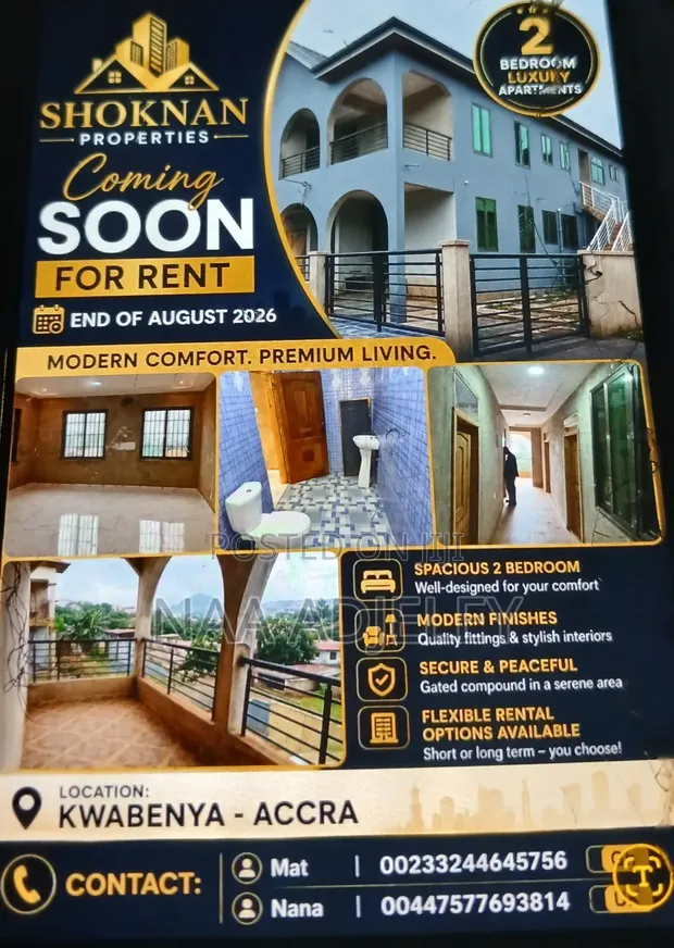 2-Bedroom House for Rent in Shoknan Properties, Kwabenya - 1