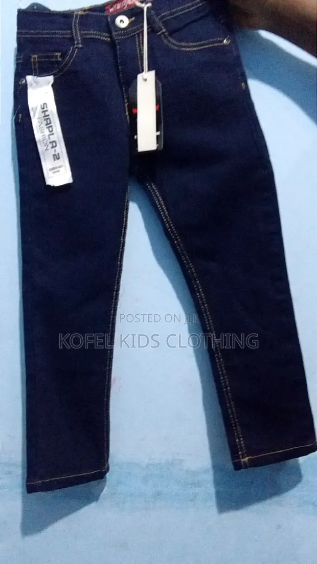 Boys' Blue Jeans - Size 6-9 Years - 1