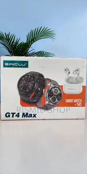 Sinclu GT4 Max 2-in-1 Smartwatch & TWS Earbuds