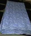 Exquisite Light Blue Swiss Voile Lace with Rhinestones - 3