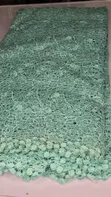 Mint Green Cord Guipure Lace with Stones - 5