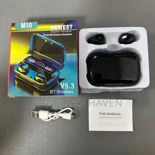M10 TWS Wireless Earbuds with LED Display - 1
