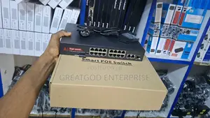 AI High-Power Smart POE Switch (16 PoE + 2 Gigabit Uplink)