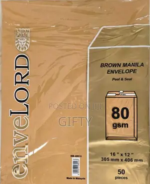 Brown Manila Envelopes 16x12" 80gsm (50pcs/Pack)