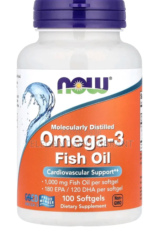Omega-3 Fish Oil, 100 Softgels - 1