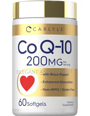 CoQ10 200mg, 60 Soft Gels with Black Pepper