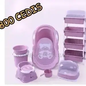 8-Piece Baby Bath Set - Pink & Blue
