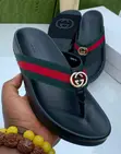Men's Original Gucci 3 Straps Slippers - 1