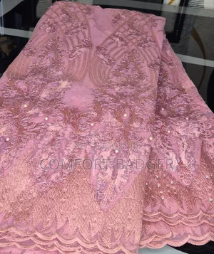 Elegant Onion Pink French Net Lace - 5 Yards