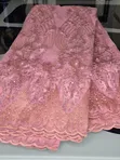 Elegant Onion Pink French Net Lace - 5 Yards - 2