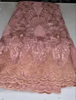 Elegant Onion Pink French Net Lace - 5 Yards - 3