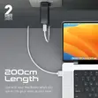 Promate 140W USB-C to MagSafe 3 Charging Cable for MacBook - 3