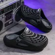 Black & Grey Crocs - 1
