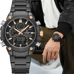Naviforce Dual Display Sports Watch - Full Black