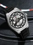 Naviforce Casual Watch - Silver Blue Silicone - 2