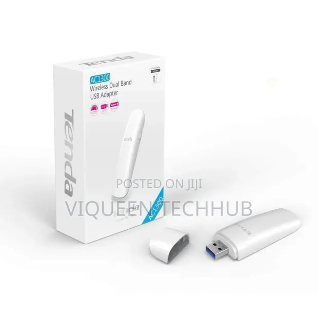 Tenda U12 AC1300 Dual-Band USB 3.0 Wireless Adapter - 1