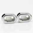 Oval Wardrobe Tube End Supports (2pcs) - 2