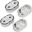 Oval Wardrobe Tube End Supports (2pcs) - 3