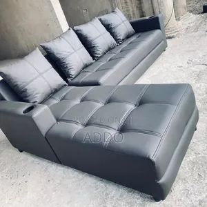 L Shape Leather Sofa - Brand New