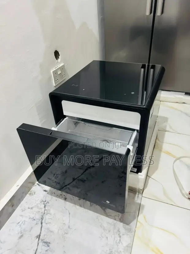 Modern Smart Side Table with Fridge & Wireless Charging - 1